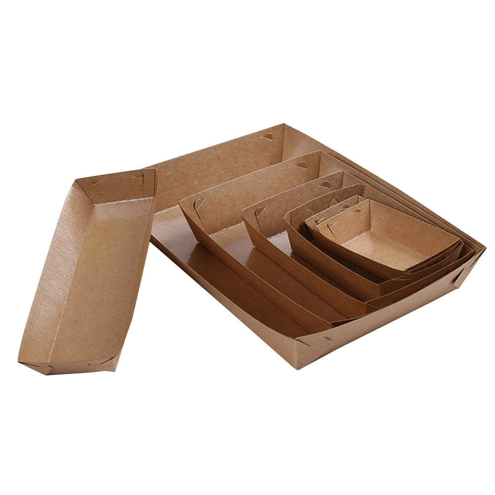 Kraft Paper Box - 30 قطعة من صواني التعبئة الورقية