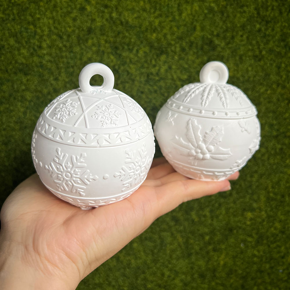 Candle Supplies Kit - عيد الميلاد كرة مستديرة شمعة جرة