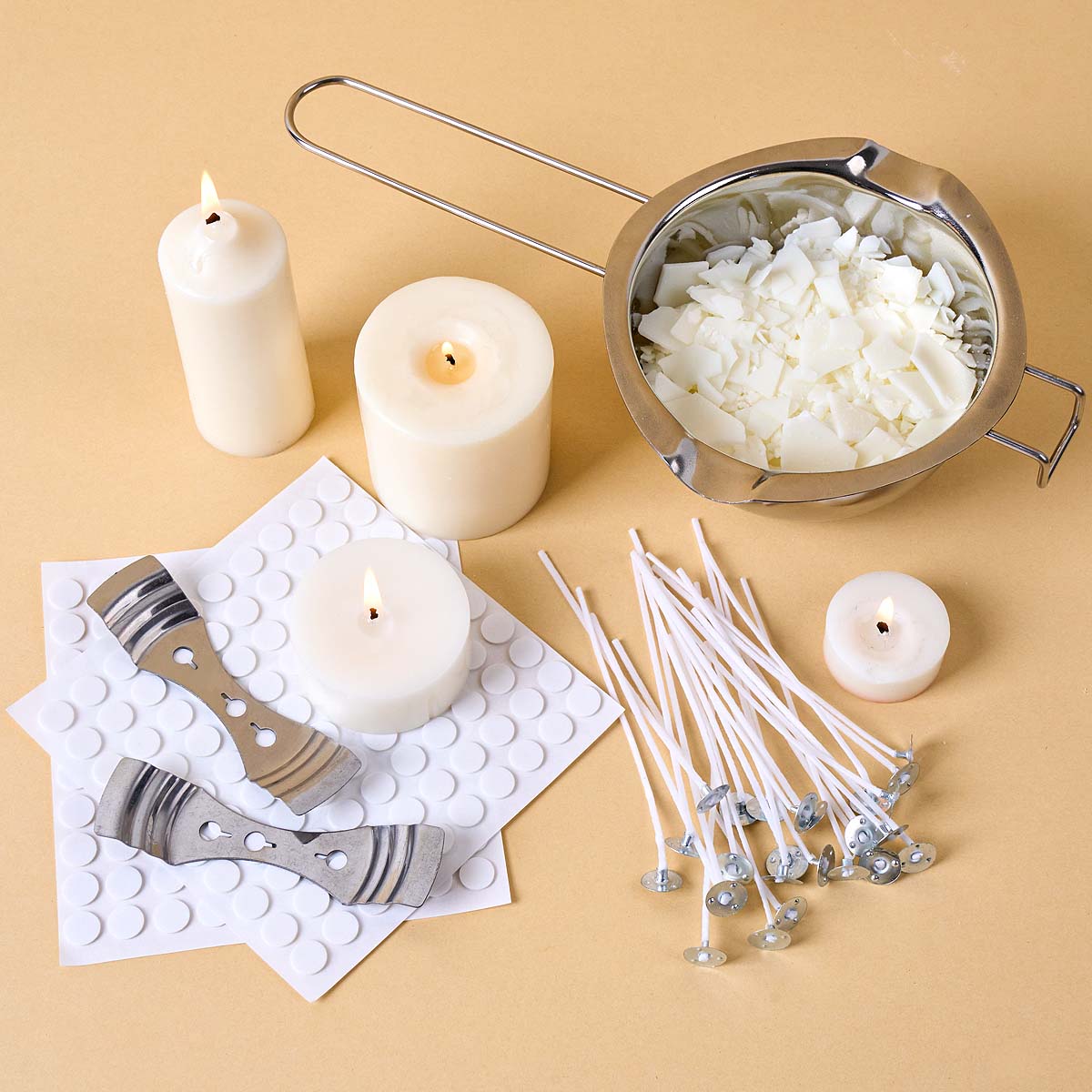 Candle Supplies Kit - مجموعة أدوات صناعة الشموع اليدوية مع