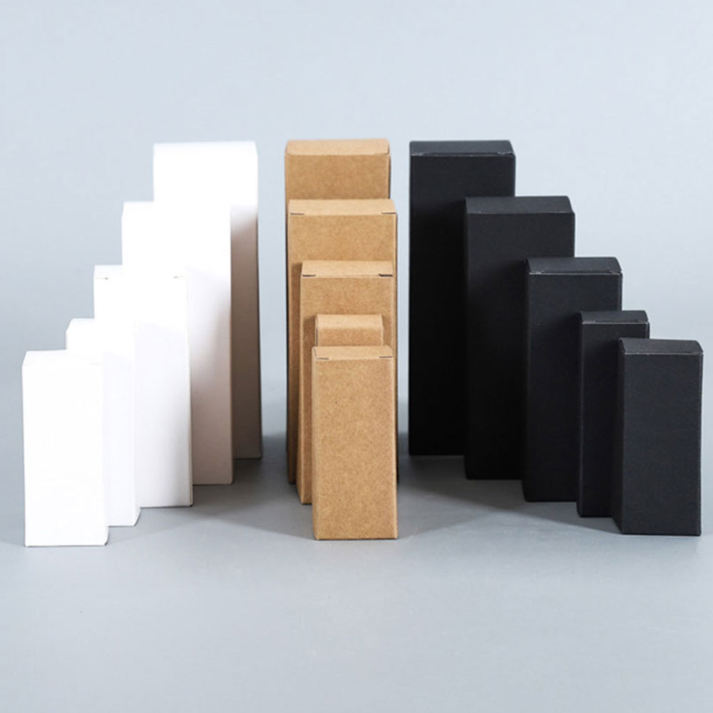 Kraft Paper Box - الأبيض كرتون كرافت صندوق ورقي ،
