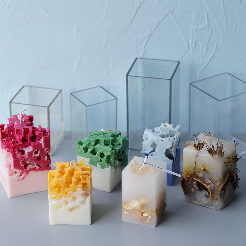 Candle Supplies Kit - ثلاثية الأبعاد مربع مستطيل العمود قالب