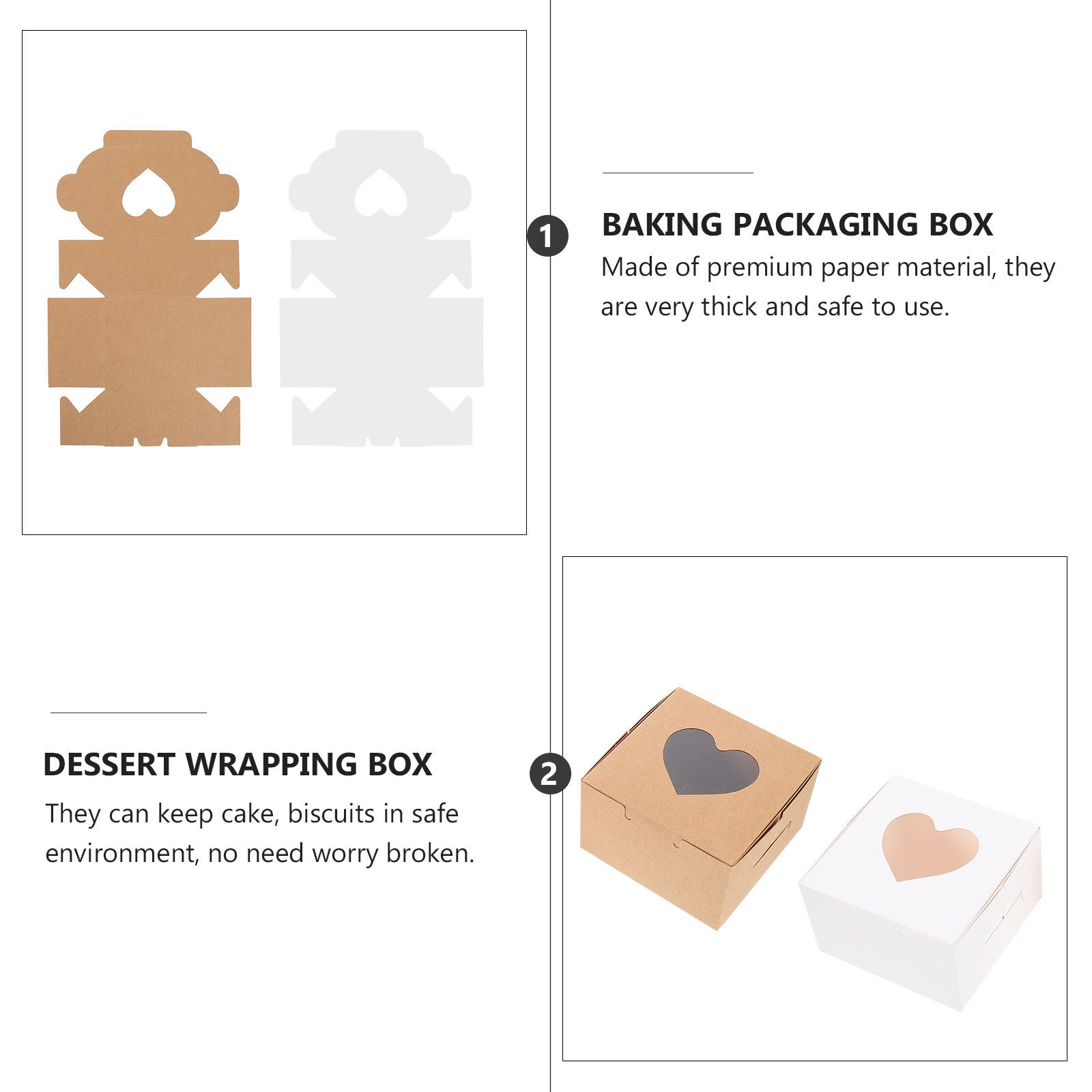 40 قطعة من علب الكيك والمعجنات - مراجعة Kraft Paper Box وسعره