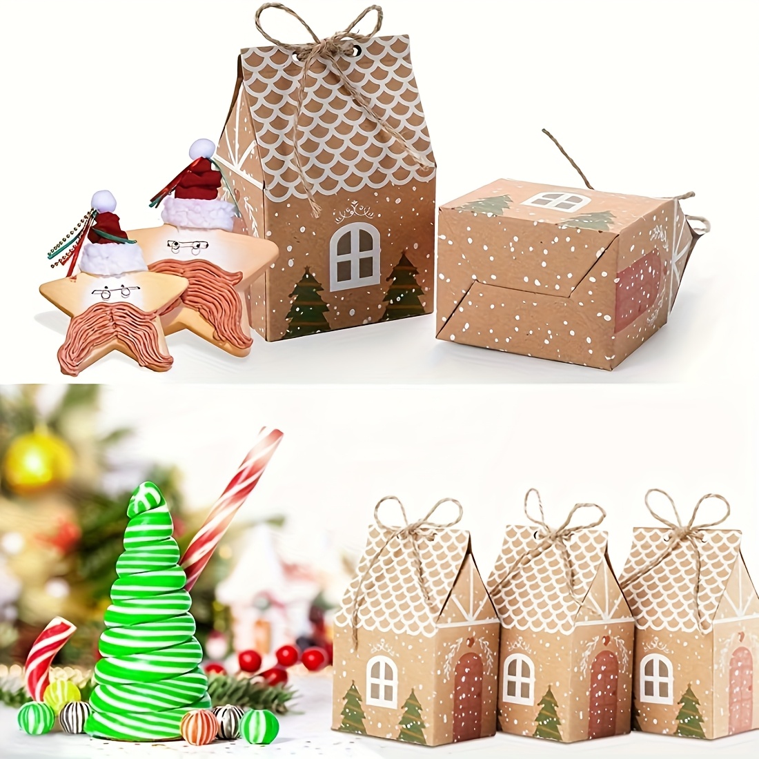 10/20 قطعة صناديق هدايا صغيرة  - مراجعة Kraft Paper Box وسعره