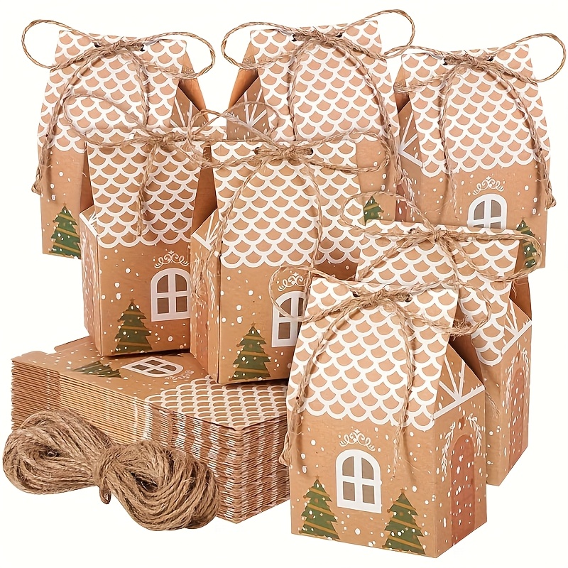 10/20 قطعة صناديق هدايا صغيرة  - مراجعة Kraft Paper Box وسعره