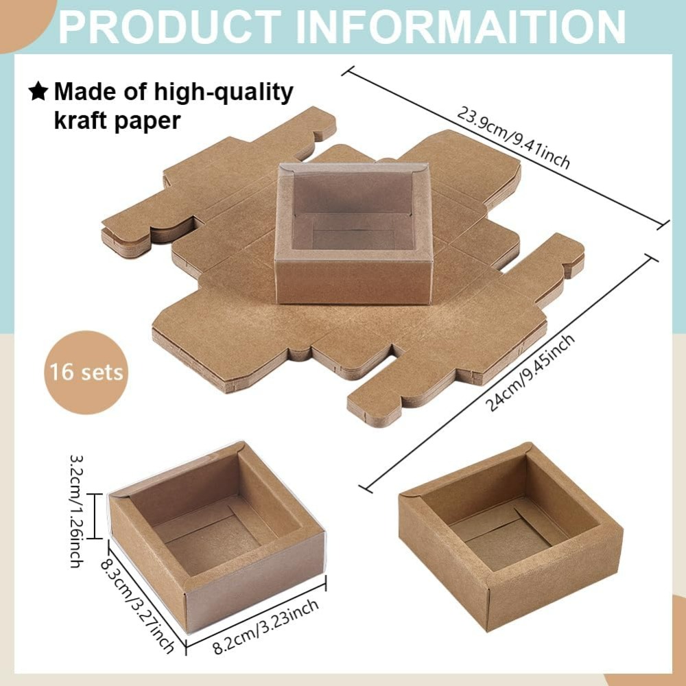 16 قطعة صندوق درج ورق الكرافت  - مراجعة Kraft Paper Box وسعره