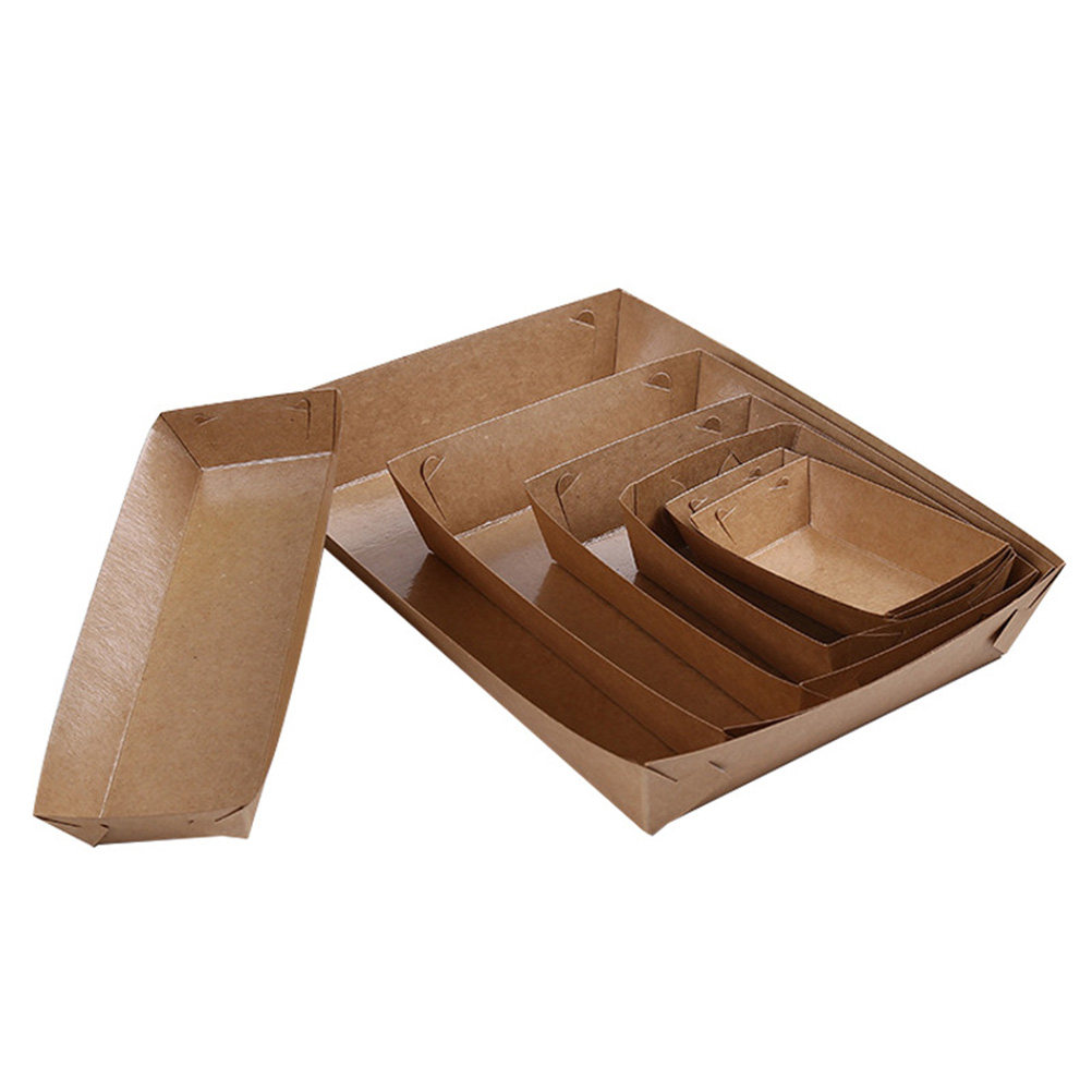 30 قطعة من صواني التعبئة الورق - مراجعة Kraft Paper Box وسعره