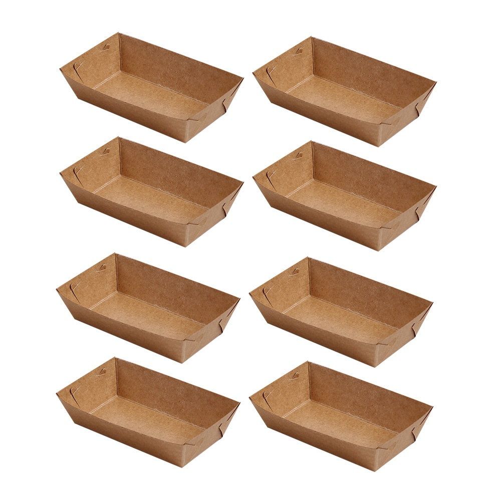 30 قطعة من صواني التعبئة الورق - مراجعة Kraft Paper Box وسعره