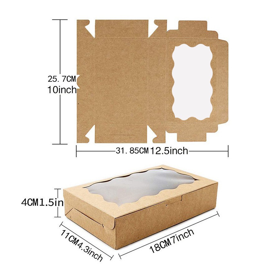 10/30/50 قطعة صناديق ورقية كرا - مراجعة Kraft Paper Box وسعره