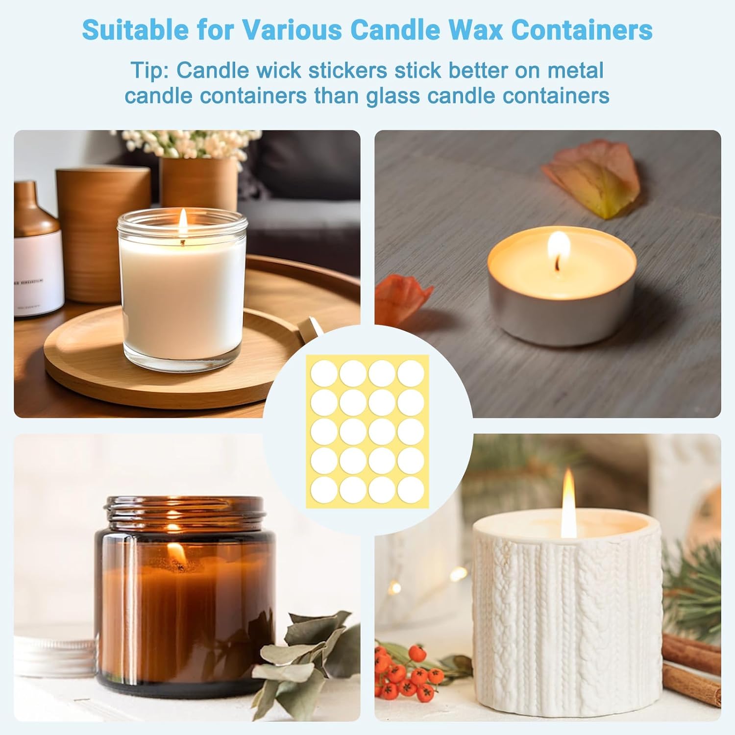 400 قطعة/100 قطعة ملصقات فتيل  - مراجعة Candle Supplies Kit وسعره