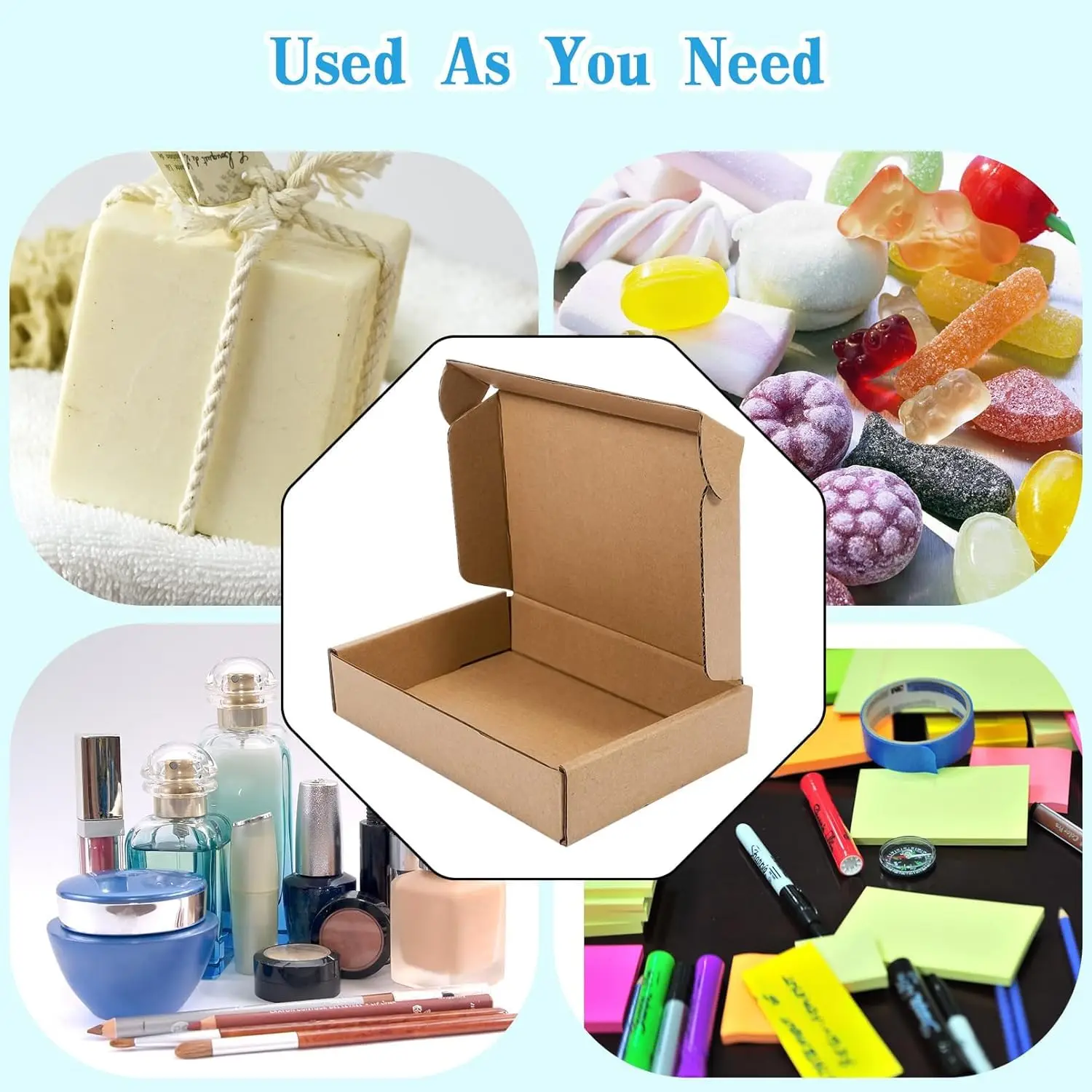 10/20 قطعة من صناديق الشحن الم - مراجعة Kraft Paper Box وسعره