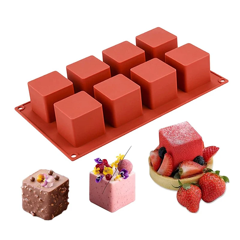 8 تجويف مربع موس قالب الكعكة ل - مراجعة Candle Supplies Eu وسعره